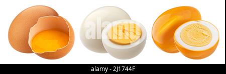 Egg isolated on white background, collection Stock Photo