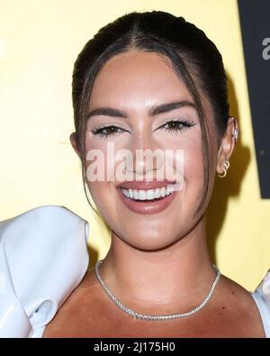 Hollywood, United States. 22nd Mar, 2022. HOLLYWOOD, LOS ANGELES, CALIFORNIA, USA - MARCH 22: Tinx arrives at the Vanities Party: A Night For Young Hollywood Hosted by Vanity Fair held at Musso and Frank Grill on March 22, 2022 in Hollywood, Los Angeles, California, United States. (Photo by Xavier Collin/Image Press Agency/Sipa USA) Credit: Sipa USA/Alamy Live News Stock Photo