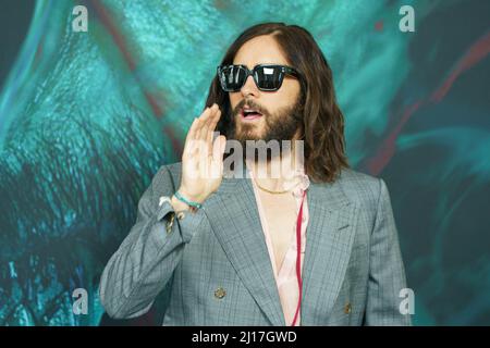 Madrid, Spain. 23rd Mar, 2022. American actor Jared Leto attends to the photocall of 'Morbius' in Madrid. (Photo by Atilano Garcia/SOPA Images/Sipa USA) Credit: Sipa USA/Alamy Live News Stock Photo