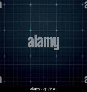 Futuristic square grid. Digital screen with line pattern Stock Vector