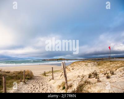 Cloudy sky over Pointe de la Saline beach in Guadeloupe, French west