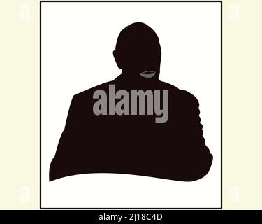 silhouette Pastor Brian Houston Hillsong Church for your decoration or collection Stock Vector