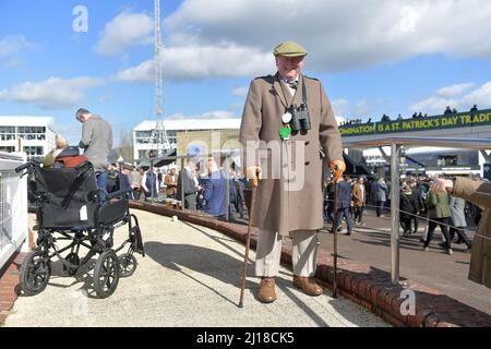 Clifford Johnson from Wetherby who has been coming since 1960   Day Three at Cheltenham Racecourse Gold Cup Festival    St Patrick's Day    Pictures b Stock Photo