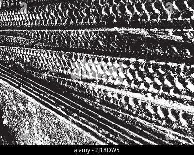 Grunge Black And White Urban Vector Texture Template. Stock Vector