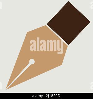 vector illustration of a pen with white background Stock Vector