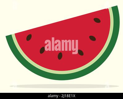 slice of watermelon vector illustration Stock Vector
