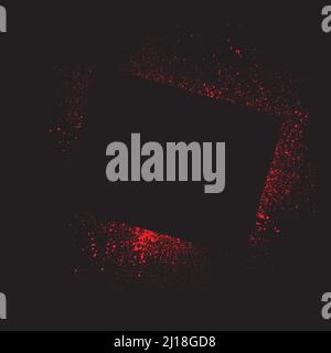 Grunge rectangle red ink banner Stock Vector