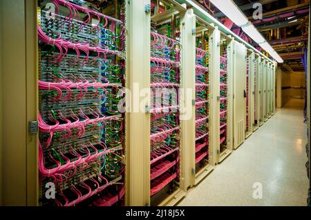 Communications Data Room Equipment Stock Photo