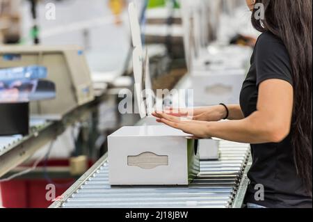 Warehouse Packing Assembly Area Stock Photo