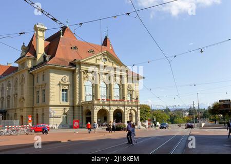 Bern, Switzerland - September 13, 2015: The building with a visible sign of Casino on it, was built in 1909, in fact it is a concert house (Kultur Cas Stock Photo