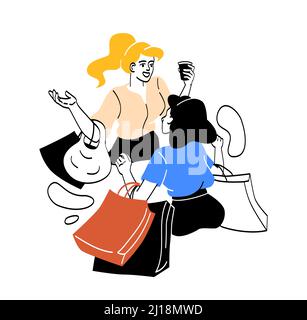 People on shoping Stock Vector