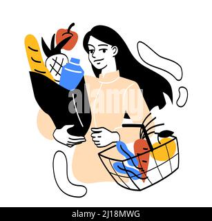 People on shoping Stock Vector