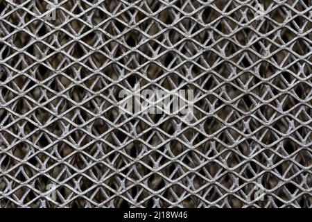 A latice of shiny steel, metal texture  Stock Photo