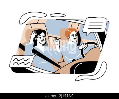 Happy people traveling abstract concept Stock Vector