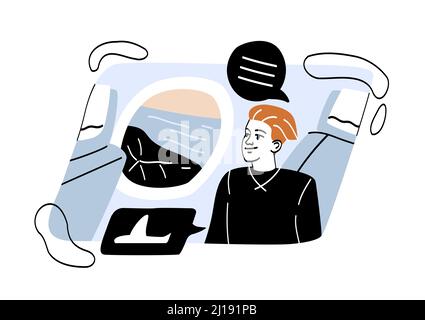 Happy person traveling concept Stock Vector