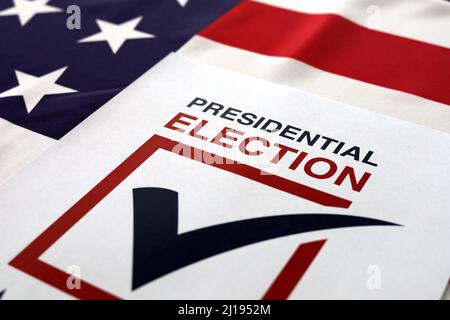 Presidential Election 2024 Written Over Waving American Flag Stock   Presidential Election 2024 Written Over Waving American Flag 2j1952m 