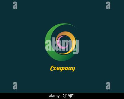 Abstract eco sign in sphere shape. Green logo for Ecology, Pharmacy, Medicine activity Stock Vector