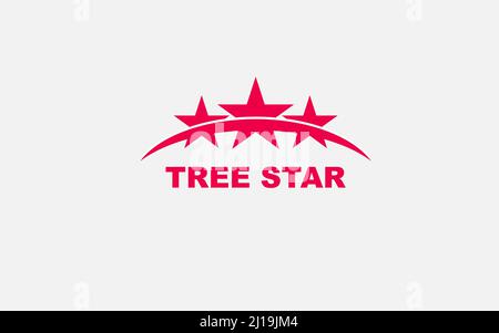 tree star logo design vector illustration Stock Vector