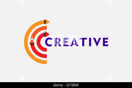monogram letter c for creative logo design Stock Vector