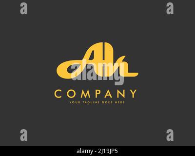 simple logotype linked letter A K usable logo design for business, industry, food, brand identity, product etc Stock Vector