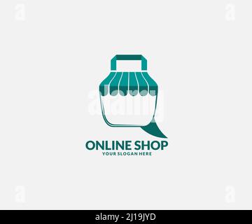 vector online Shop icon , Creative online Shop logo , Shopping logo templates. Stock Vector