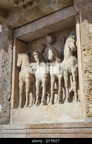 Museo Archeologico Regionale Antonino Salinas, Archaeological Museum, Frieze, Palermo, Sicily, Italy Stock Photo