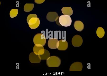 Light effect against black background, bokeh Stock Photo