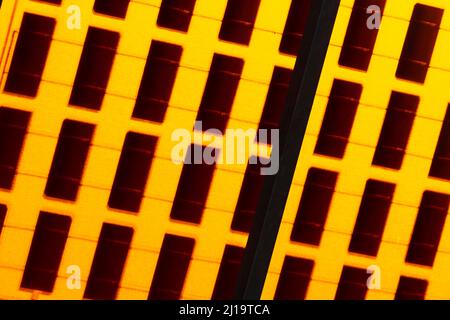 Solar cell, close-up Stock Photo