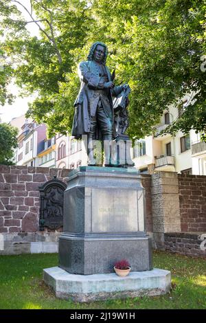Monument to Johann Sebastian Bach at the Bach House, Eisenach, Thuringia, Germany Stock Photo