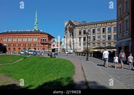 Old Town, Art Museum Riga Stock Exchange, Riga, Latvia, Baltic States Stock Photo