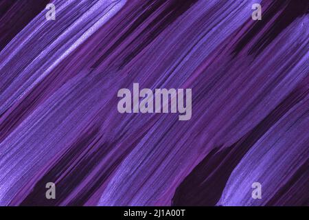 Abstract art background black and dark purple colors. Watercolor painting on canvas with violet strokes and gradient. Acrylic artwork on paper with sp Stock Photo