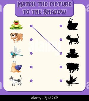 Game template with shadow matching dog Stock Vector Image & Art - Alamy