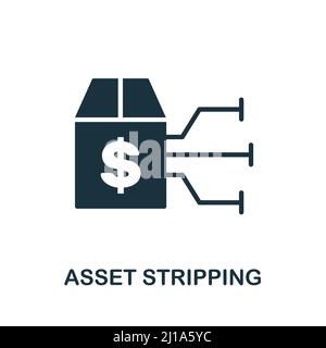 Asset Stripping flat icon. Colored element sign from auditors collection. Flat Asset Stripping icon sign for web design, infographics and more. Stock Vector