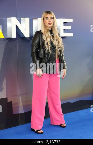 Megan Bolton attends the UK special screening of 'Ambulance' in London Stock Photo