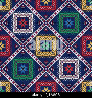 Ukrainian embroidery vector seamless pattern Stock Vector
