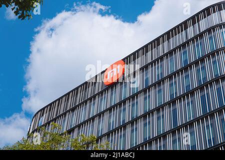 SHANGHAI, CHINA - AUGUST 8, 2021 - Photo taken on Aug. 8, 2021 shows the Office building of Xiaomi Group in Shanghai, China. On March 24, 2022, Xiaomi Stock Photo