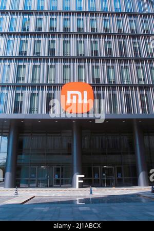 SHANGHAI, CHINA - AUGUST 8, 2021 - Photo taken on Aug. 8, 2021 shows the Office building of Xiaomi Group in Shanghai, China. On March 24, 2022, Xiaomi Stock Photo