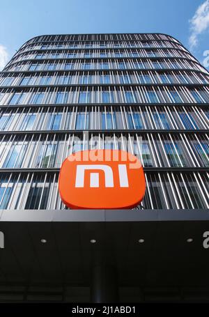 SHANGHAI, CHINA - AUGUST 8, 2021 - Photo taken on Aug. 8, 2021 shows the Office building of Xiaomi Group in Shanghai, China. On March 24, 2022, Xiaomi Stock Photo