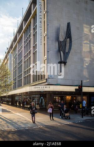 John Lewis Oxford Street Store London. John Lewis flagship store on Oxford Street, central London.  Architects Slater, Moberle & Uren, 1929-1960. Stock Photo