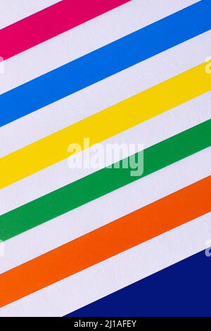 abstract geometric background with multicolored diagonal stripes Stock Photo