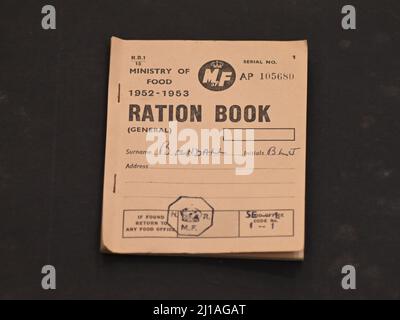 1952 to 1953 Ration Book Stock Photo - Alamy