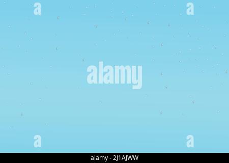 Realistic blue water wave with bubbles on transparent background vector ...