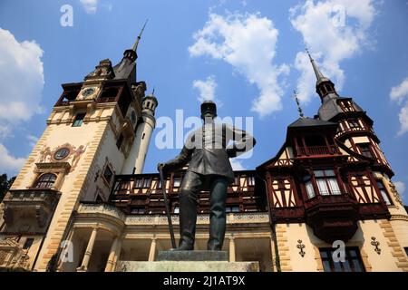 Schloß Peles, bei Sinaia, große Walachei, Rumänien, Schloß Peles, bei Sinaia, große Walachei, Rumänien  /  Peles Castle, near Sinaia, Great Wallachia, Stock Photo