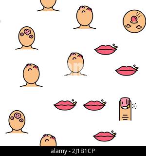 Skin Disease Symptom Vector Seamless Pattern Stock Vector Image & Art ...