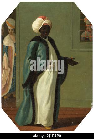 Kisler Aga, Chief of the Black Eunuchs and First Keeper of the Serraglio. Francis Smith. Stock Photo