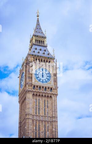 Elizabeth Tower aka Big Ben Clock Tower Stock Photo