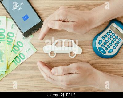 Car insurance concept. Close up Stock Photo
