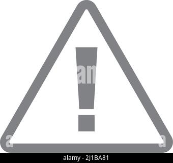 Triangular exclamation icon. Attention and warning. Editable vector. Stock Vector