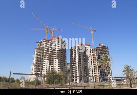 The stalled Marina West project, Budaiya, Janabiya, Kingdom of Bahrain Stock Photo