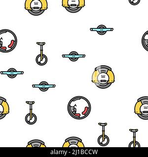 Personal Transport Vector Seamless Pattern Stock Vector